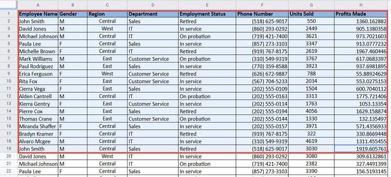 Hướng dẫn cách in các ô đã chọn trong Google Sheets